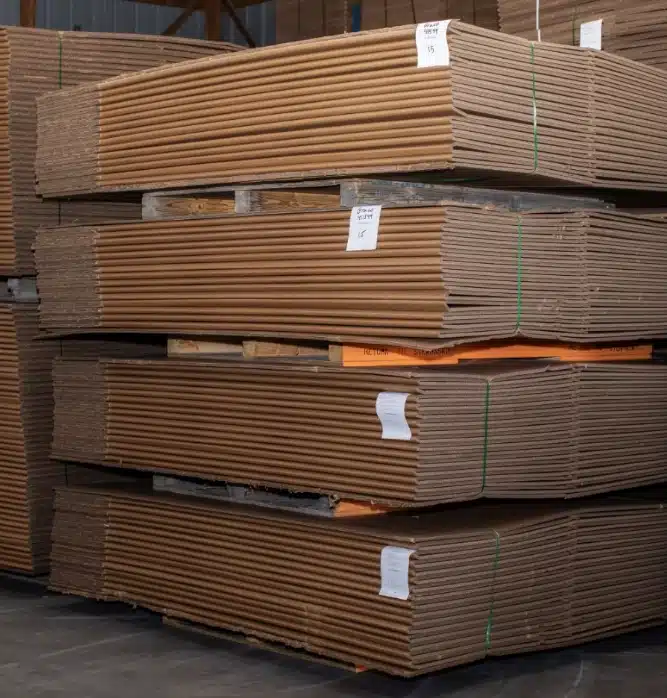 corrugated cardboard sheets stacked