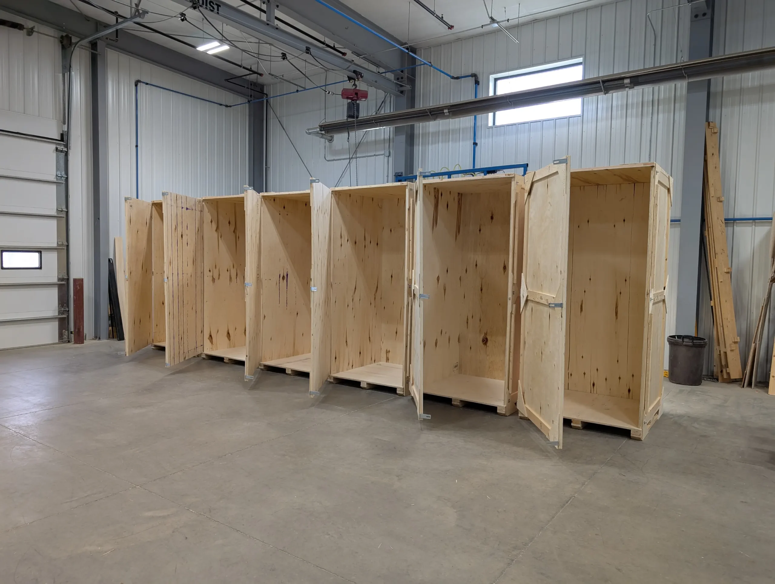 custom wood shipping containers for a tradeshow product