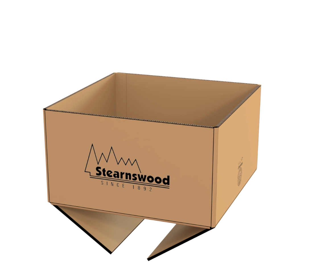 3d rendering of half slotted container