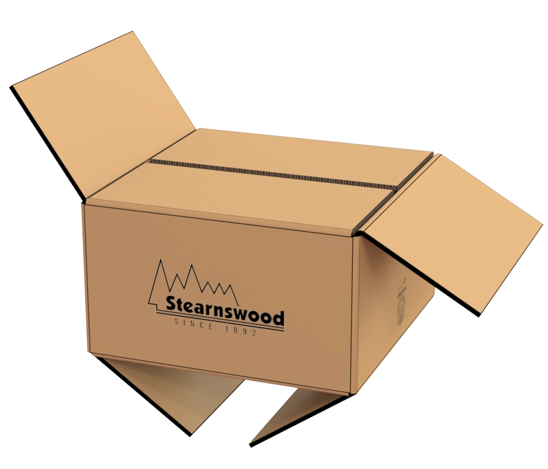 3d rendering of regular slotted container